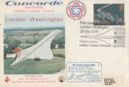 BAC Concorde inaugural flight London to Washington FDC with matching postmark 24/05/1976, actually