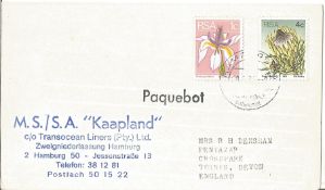 Kaapland paquebot cover.