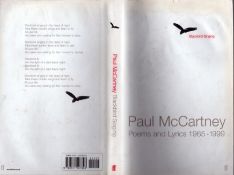 Paul McCartney signed Poems and lyrics 1965-1999 hardback book.