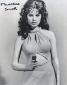 007 Bond girl Madeline Smith signed Live & Let Die B&W 8x10 photo