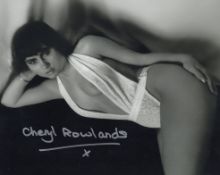 Actress Cheryl Rowlands signed sexy pose B&W 8x10 photo