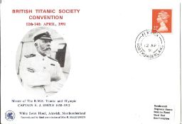 British Titanic society convention FDC. 12/4/1991 Northumberland postmark.
