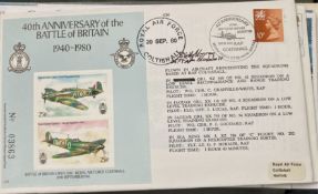 WW2 Battle of Britain Sydney V Holloway 25(F) sqn Blenheims signed 40th ann of Battle of Britain