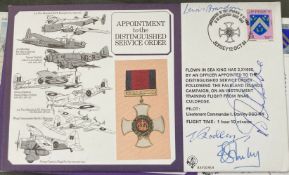 WW2 RAF Sqn Ldr Lewis Brandon, E Rodley, I Stanley +1 signed Appointment of the Distinguished