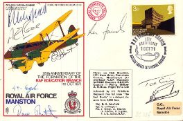 RAF Manston flown cover Rare Multiple signed variety SC38. 1 Oct 71 RAF Manston Flown in Domine &
