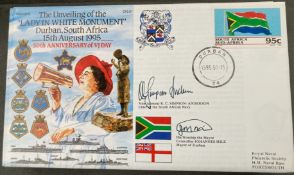 WW2 Royal Navy Vice Admiral R.C. Simpson-Anderson and Mayor of Durban Cllr Johannes Mile signed