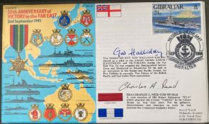 WW2 Royal Navy Vice Admiral Sir Roy Gus Halliday and ERA 3 Charles A Reed CGM signed RNSC(6)16