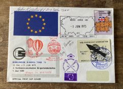 Rocket mail FDC signed BOB veterans. WRAF Iserlohner Europa-Tage 27 May - 7 June 1973 signed John