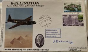 RAF WW2 Grp Capt John F Newman DSO DFC 104 sqn signed 50th ann of the Wellington Bomber WW2 FDC.