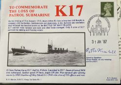 WW1 Royal Navy Signalman George Kimbell signed 59th ann of the Loss of Patrol Submarine K17 at the