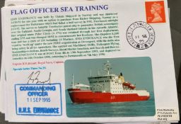 Royal Navy Capt BW Bryant signed HMS Endurance Flag Officer Sea Training Navy FDC. Good condition.