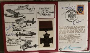 RAF Bill Reid, RAB Learoyd, Ian Fraser, Eric Wilson all VC winners and G Bunn signed Award of the