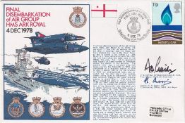 Admiral Cassisdi, Capt Anson Signed HMS Ark Royal Special Navy Cover. 2RN17c Final Disembarkation of