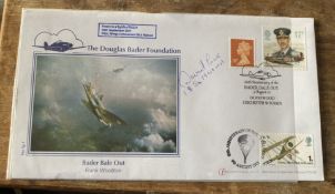 RAF The Douglas Bader Foundation - 60th anniv Bader Bale Out by Frank Wootton spitfire flown and