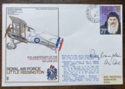Air Cdre Roy Crompton Hurricane pilot WW2 signed RAF Little Rissington cover. Air Cdre Roy