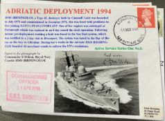 Royal Navy Commander Steve Wilson signed HMS Birmingham Adriatic Deployment 1994 Naval FDC. Good