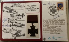 RAF Bill Reid, RAB Learoyd, Ian Fraser, Eric Wilson all VC winners and G Bunn signed Award of the