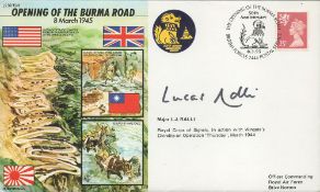 WW2 Major L Ralli signed Opening of the Burma Rd 50th ann RAF flown cover. Good condition. We