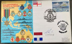 WW2 Royal Navy S Bensadon signed RNSC(6)16 50th ann of Victory in the Far East 2 Sep 1945 WW2