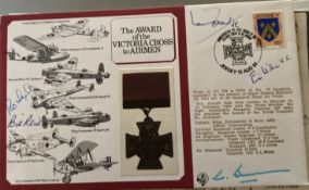 RAF Bill Reid, RAB Learoyd, Ian Fraser, Eric Wilson all VC winners and G Bunn signed Award of the
