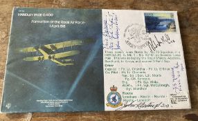 Battle of Britain multiple signed cover. RAF B4 64th anniv Handley Page 0/400 Formation of the RAF 1