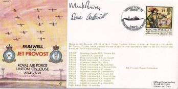 Gulf War Tornado pilots Cockerill, Paisley signed Farewell Jet Provost RAF cover. AC74c Farewell Jet