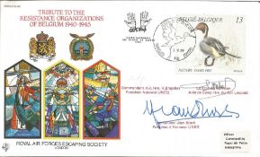 RAFES Tribute to the Organizations of Belgium 1940-1945 signed RAF cover No 325 of 500. Signed by