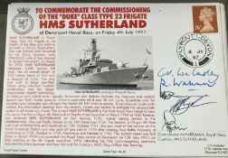 Royal Navy Cdr M. Harriman, Lady Christina Walmsley, V/Ad Sir Robert Walmsley, R/Ad P.M. Franklyn