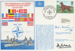 Admiral of the Fleet Lord Hill-Norton and Sir Henry Leach Signed Signing of Atlantic Treaty April