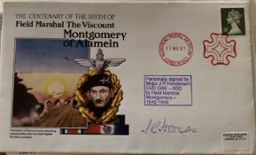 WW2 RAF Maj J R Henderson CVO OBE - ADC to Field Marshal Montgomery 1942-46 signed Centenary of