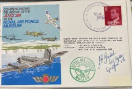 WW2 J E Gadd 611 sqn Spitfire VB signed comm the arrival of the JU52 3M at the RAF Museum Hendon RAF