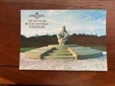 Battle of Britain Memorial Postcard signed PO Graham Leggett 46 sqn 1940 WW2 BoB Postcard Capel Le