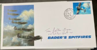 WW2 Battle of Britain Tom Dalton-Morgan 43 sqn signed Bader's Spitfires 23 May 1998 WW2 RAF FDC.