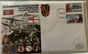 WW2 RNSC (6) 10 Unsigned 50th ann of Operation Tungsten FDC The Fleet Air Arm Attack on the