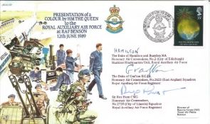 Falklands War Rex Hunt, Duke of Hamilton, Grafton signed RAF Benson flown cover. Duke of Hamilton