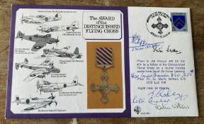 Battle of Britain multi signed cover. RAF (DM)12 The Award of the Distinguished Flying Cross DFC
