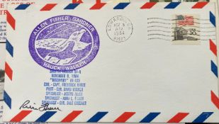 NASA Astronaut Fred 'Rick' Hauck signed Shuttle Mission 51-A Nov 8 1984 Discovery OV-103 FDC. Good