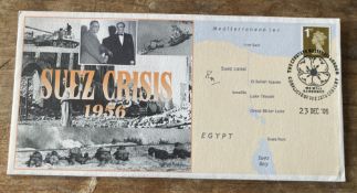 RAF The Suez Crisis Operation Musketeer 1956 cover signed Sir Donald Logan KCMG Military FDC. Rare