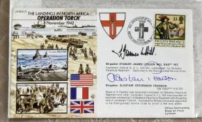 WW2 Brig S Hill DSO MC Brig A Pearson DSO MC signed Landing in North Africa RAF cover WW2. JS50/42/