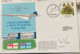 Concorde pilot Capt D.G. Ross signed Visit of Concorde to RNAS Yeovilton 30 May 1986 Concorde