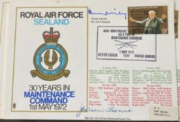 RAF Sealand Sqn Ldr JB Davies-Thomas and Grp Capt OC RAF Sealand signed 30 years in Maintenance