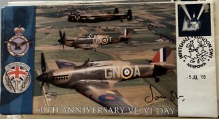 RAF 60th ann of VE/VJ Day FDC 5 Jul 05 signed by Joel? WW2 RAF FDC. Good condition. We combine
