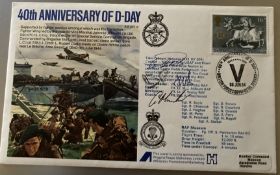 WW2 Flt Lt D Griffiths, M J Milburn, D Warby and Flt Sgt A MacDonald signed 40th ann of D-Day RAF (