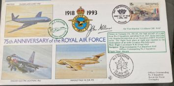 RAF WW2 Air Vice-Marshall John S Allison signed RAF(75)25 75th ann of the RAF 5 sqn 1 Apr 1993 RAF
