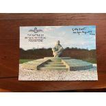 Battle of Britain Memorial Postcard signed E B B Smith 610 sqn Biggin Hill 1940 WW2 BoB Postcard