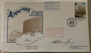 RAF W A Birmingham - Chairman of the Fort Doyle Trust signed Alderney Forts Chateau a L'Etoc