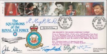 Five Signed The Squadrons of The Royal Air Force HM Queen Birthday Flypast Official Forces FDC.