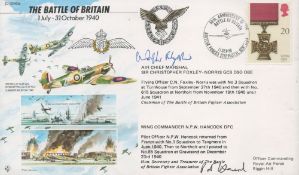 WW2 RAF ACM Sir Christopher Foxley-Norris and Wg Cdr Pat Hancock Signed Battle of Britain 1 July-