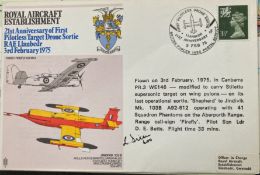 RAF L Dixon 600 sqn signed 21st Ann of First Pilotless Target Drone Sortie RAE Llanbedr 3 Feb 1975