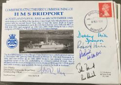 Royal Navy Cdr SA O'Reilly, V/Ad Sir Robert Hill, Lady Deborah Hill, LT Cdr PW Reid and R/Ad JG